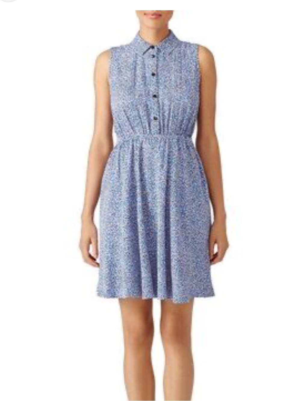 kate spade Sleeveless Blue Floral Midi Dress